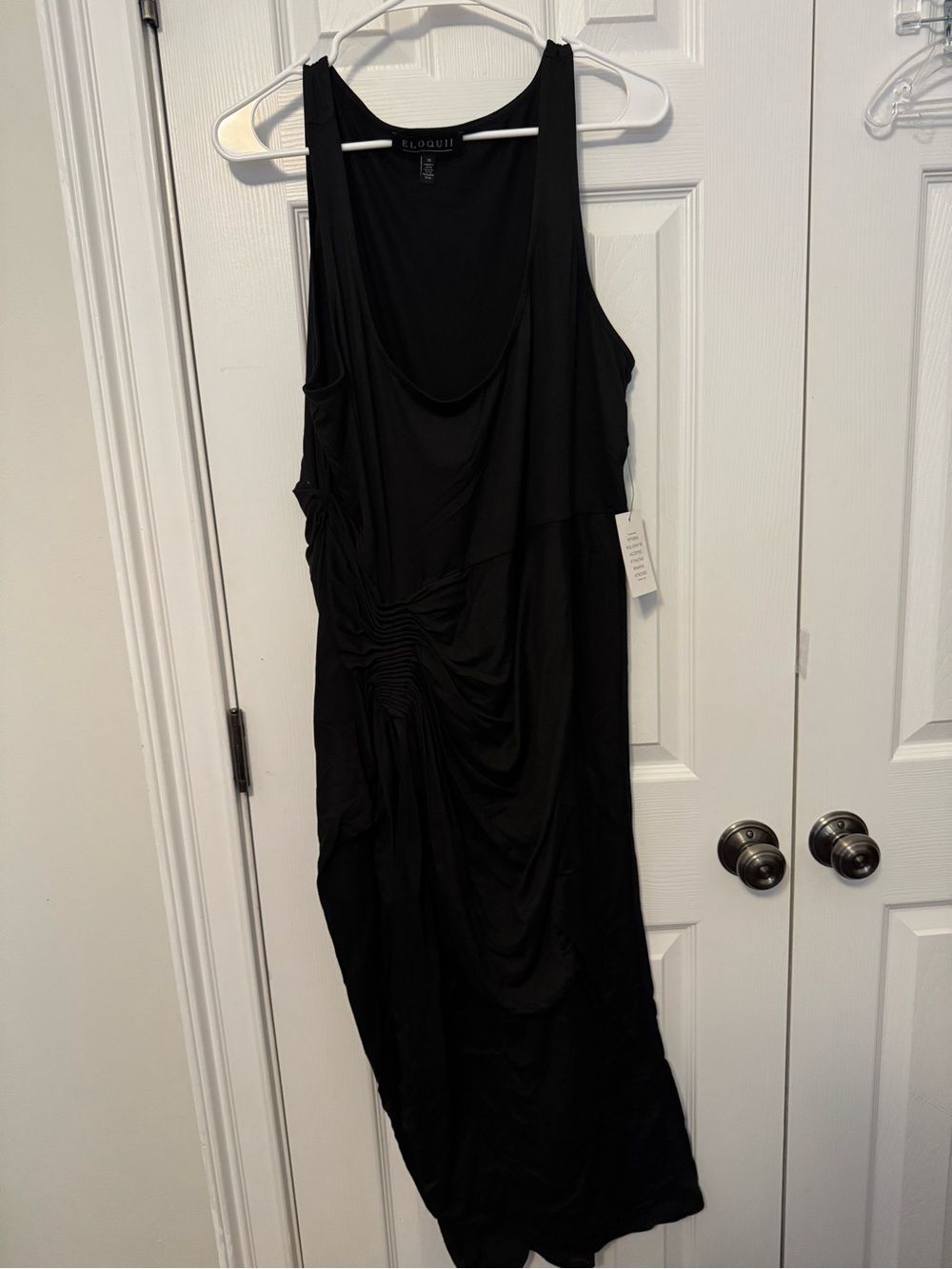 NWT Eloquii Black Draped Knit Dress – Size 20